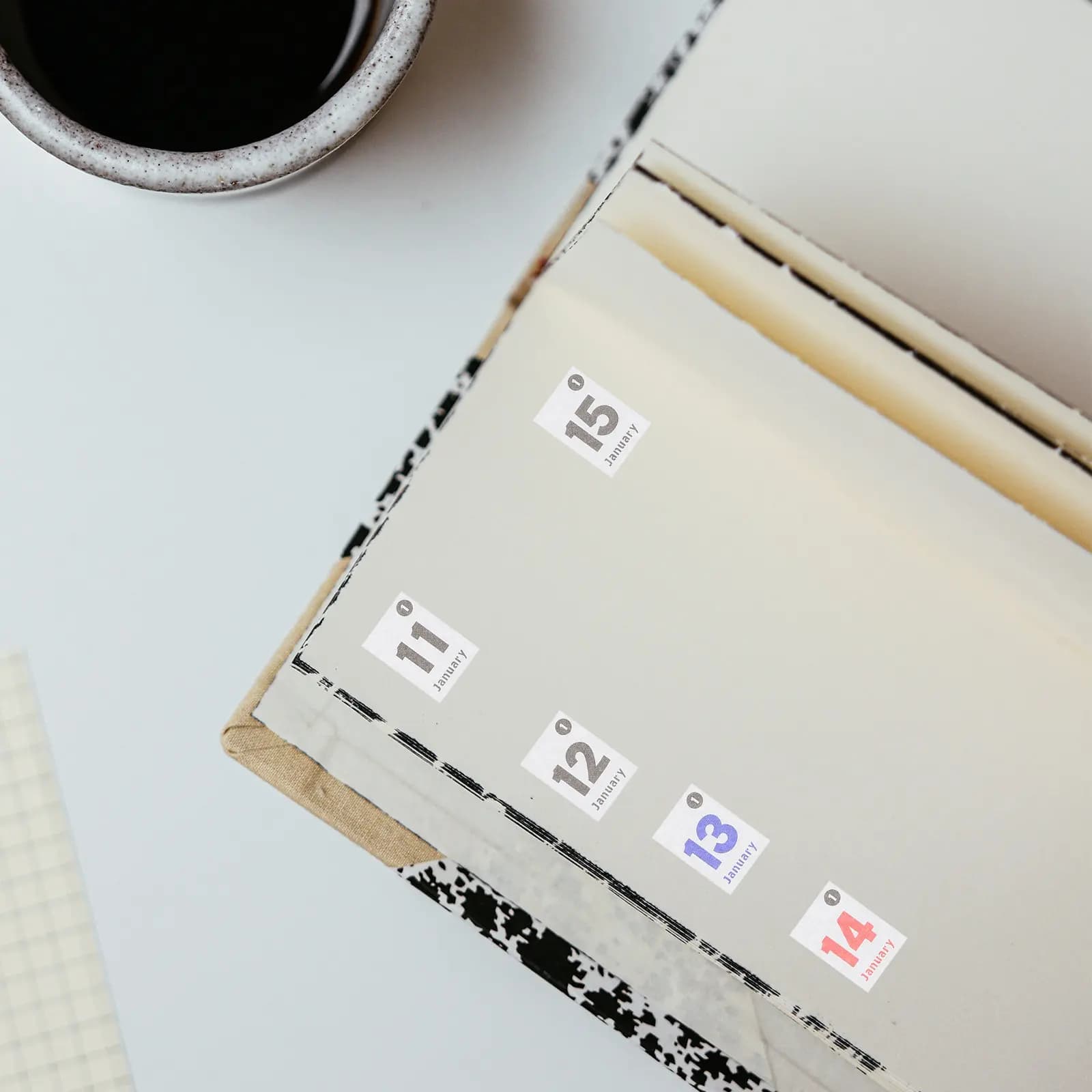 Set di Adesivi per Calendario Perpetuo, Etichette Colorate per Pianificatori, Diari e Quaderni