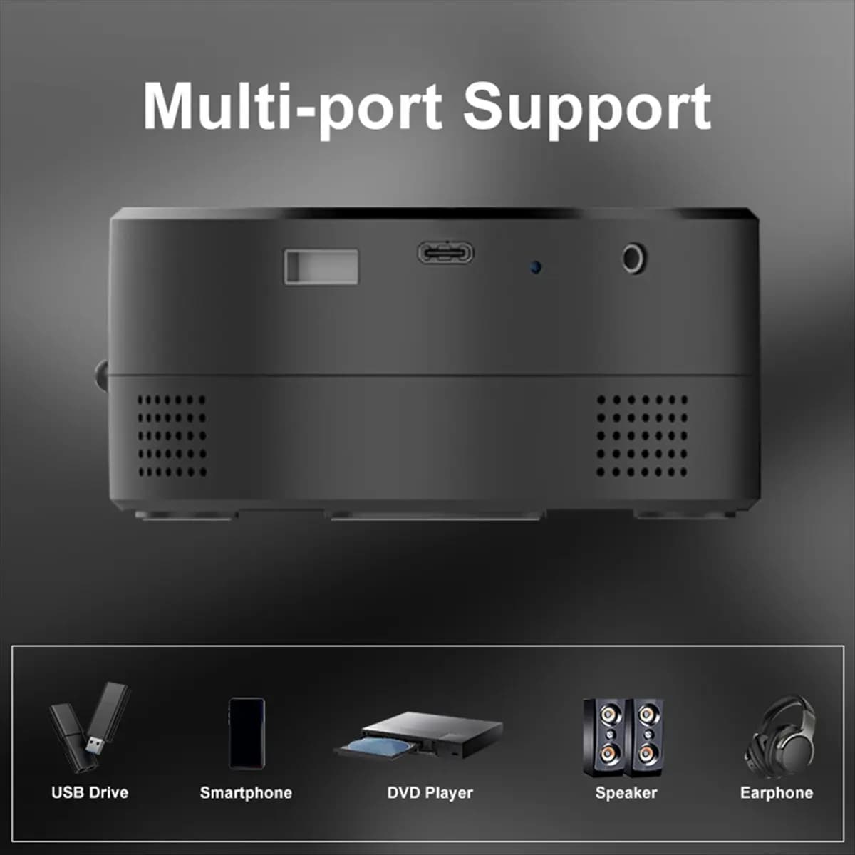 NUOVO LED Mini Proiettore Video Mobile Beamer Home Theater Supporto 1080P USB Sincronizzazione Schermo Smartphone Bambini Projetor PK YT200