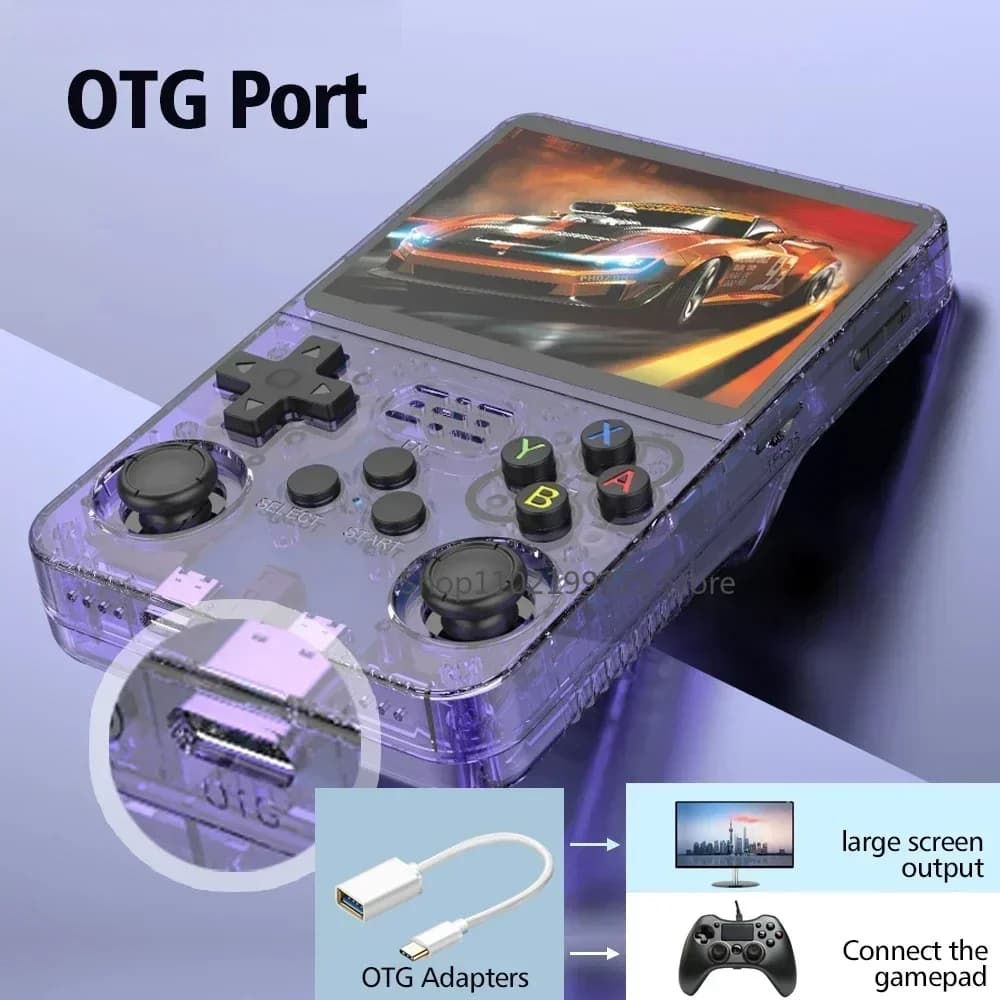 Console di Gioco Portatile Retro R36S 2026 128G Sistema Linux Schermo IPS da 3,5 Pollici R35s Pro Lettore Video Tascabile 64GB di Giochi