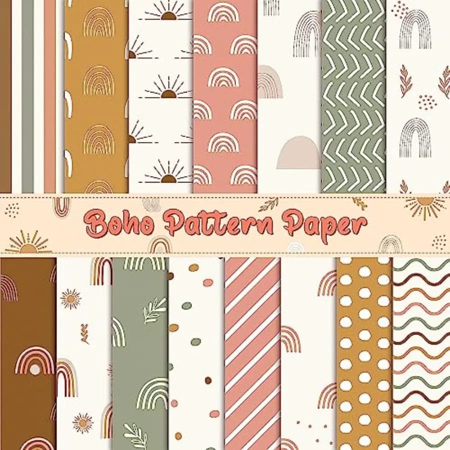 Double Sided Origami Paper - 60pcs Pattern Art Craft Paper Set 11x11 Inch Double Sided Color Decorative Colorful Vintage Scrapb