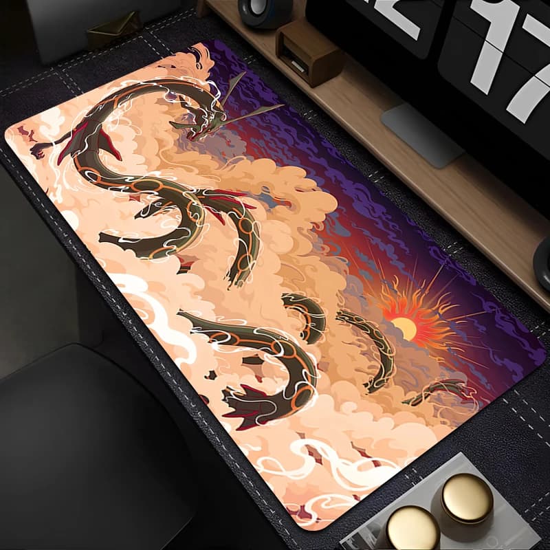Tappetino per mouse Pokemon Gyarados 90x40 cm Accessori da gioco Gabinete Gamer xxl Tappetino per scrivania per computer Tappetino per tastiera antiscivolo Tappetino per mouse per tablet