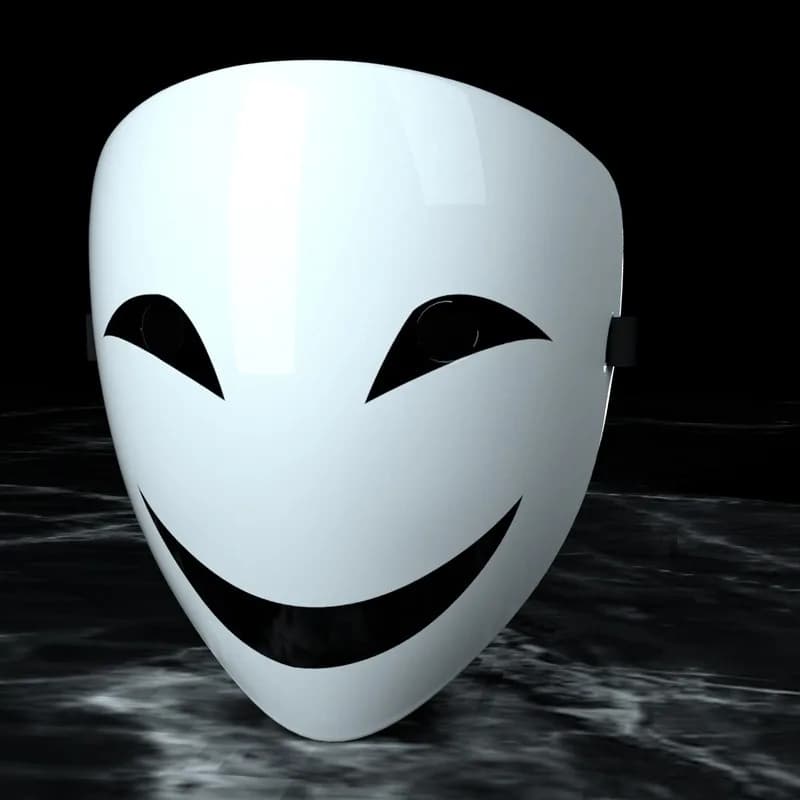 Maschera spaventosa Y2K, nuova maschera da spettacolo con faccia da fantasma, Joker nero, maschera da fantasma di Halloween, accessori per feste