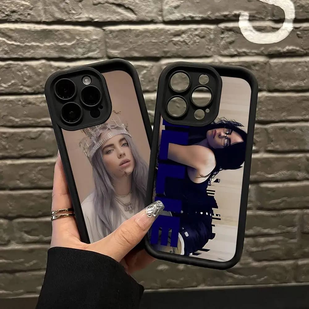 Candy Rear Cover for iPhone 17 15 13 12 11 14 Pro Max XR XS 16 Plus with Hot Singer Billie Eilish Print