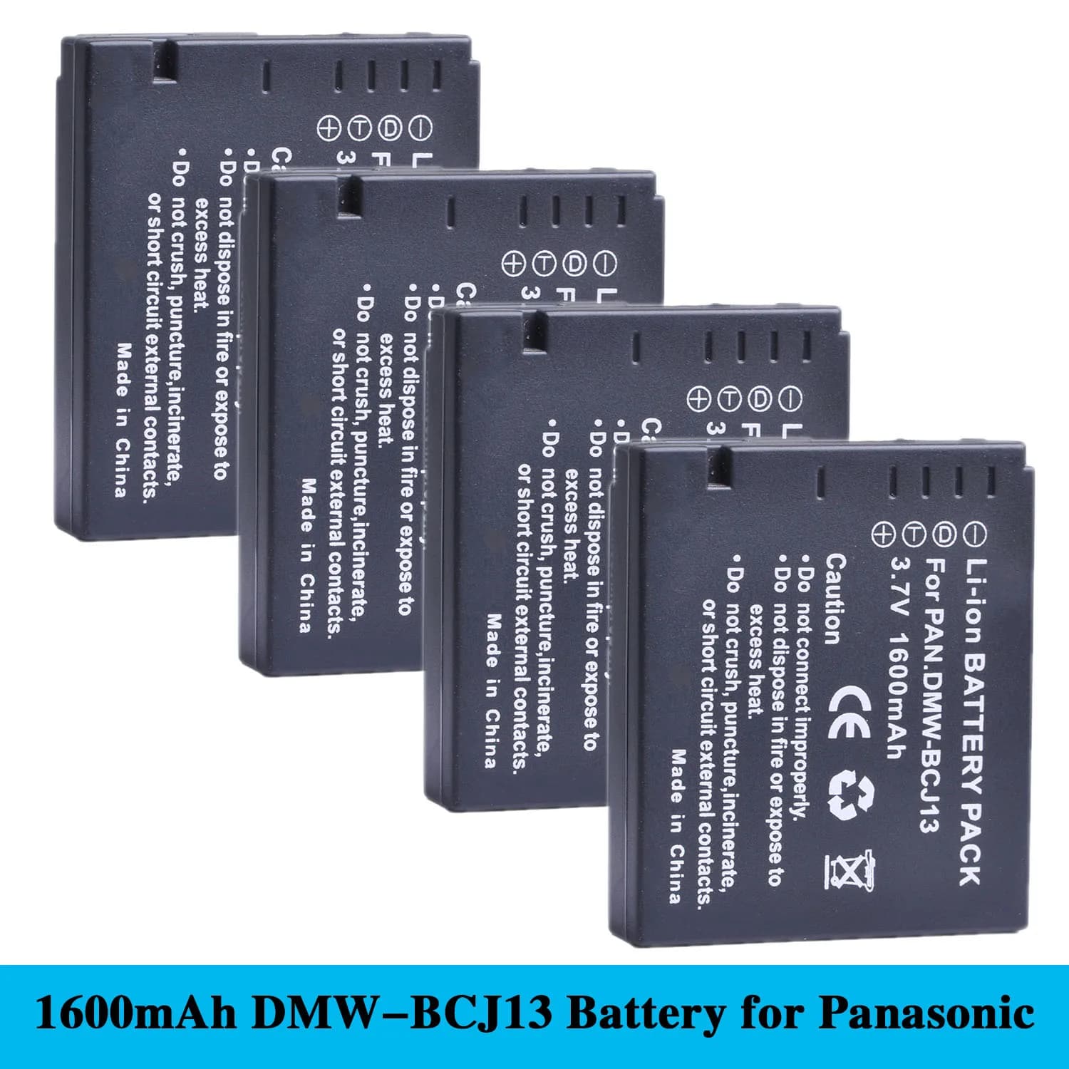 1600mAh DMW-BCJ13 Battery for Panasonic DMWBCJ13 DMW-BCJ13E DMW-BCJ13PP Lumix DMC-LX5 DMC-LX7 DMC-LX55 DMC-LX5K