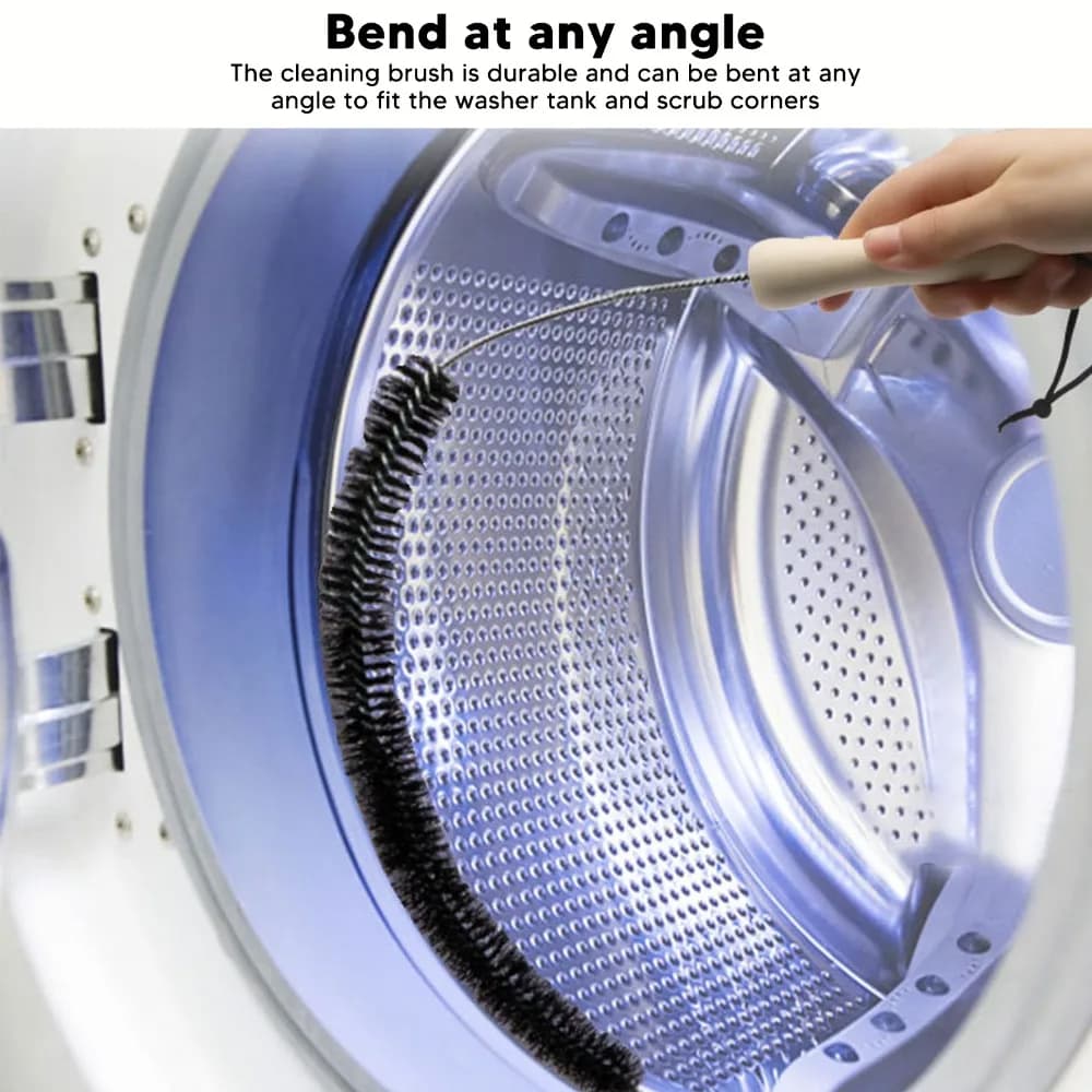 Stainless Steel Dryer Vent Cleaner Brush Bendable Wood Handle Pipe Cleaning Brush Long Lint Brush Refrigerator Coil Cleaning