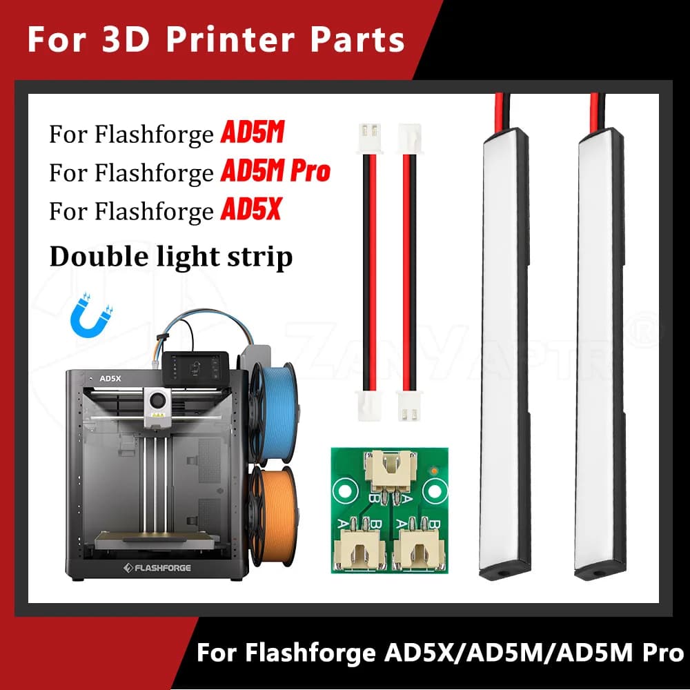 For Flashforge AD5M AD5M Pro AD5X Adventurer 5M Magnetic Installation 24V LED Double light strip 3D Printer Matching Connector