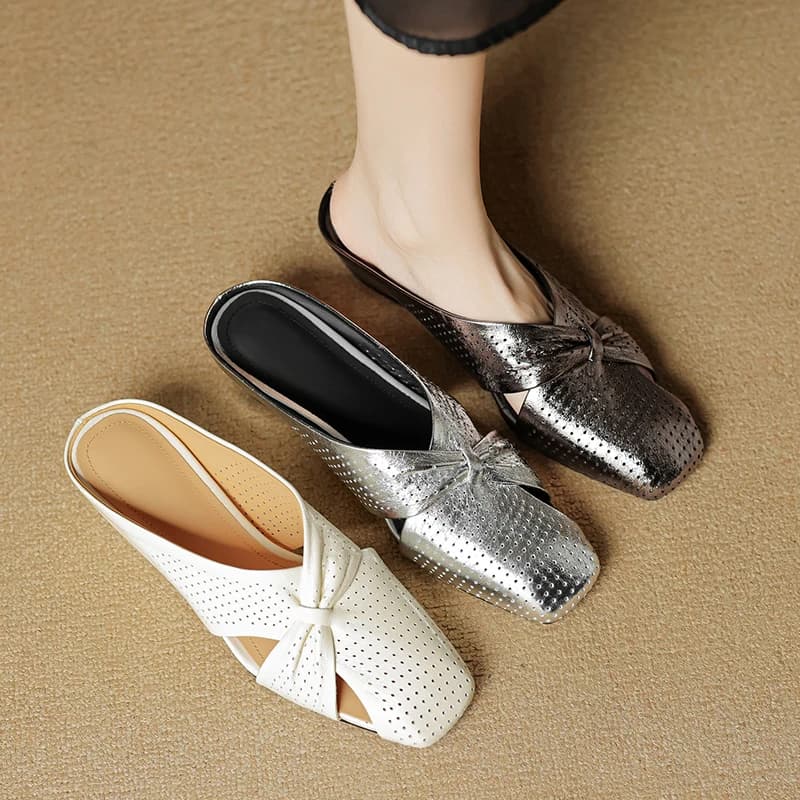 Eleganti Scarpe da Donna alla Moda, Sandali con Tacco a Zeppa Sexy, Ciabatte di Lusso in Vera Pelle per Ufficio, Uso Quotidiano, Matrimoni e Feste, Taglie 34-40