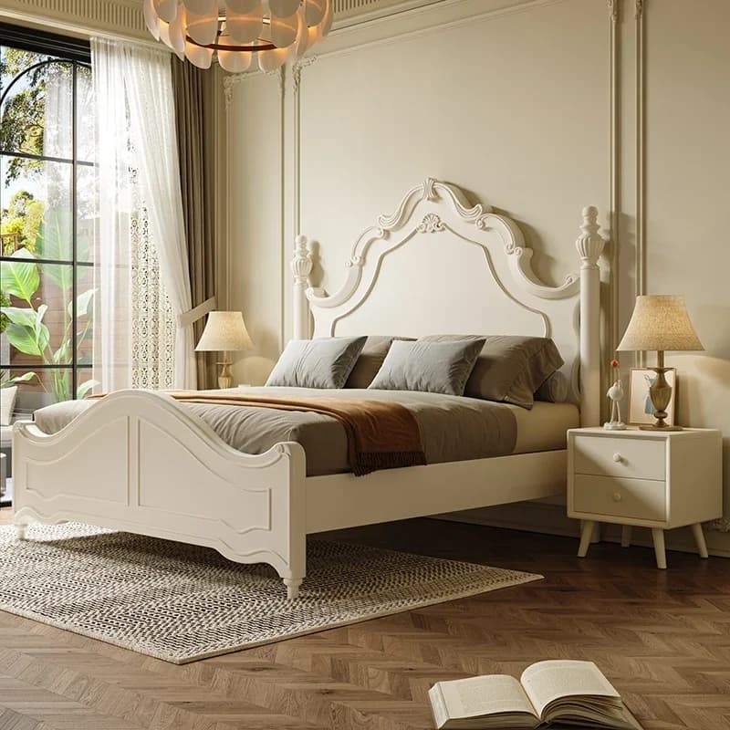 Letto per cameretta da ragazza, design europeo semplice, letto massaggiante per uomo e cane, divano moderno, letto matrimoniale con struttura in legno, mobili per la casa
