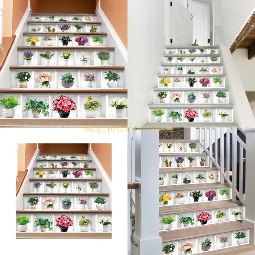 6 pieces/set pot plant raised sticker for self-adhesive floor DIY S sale top