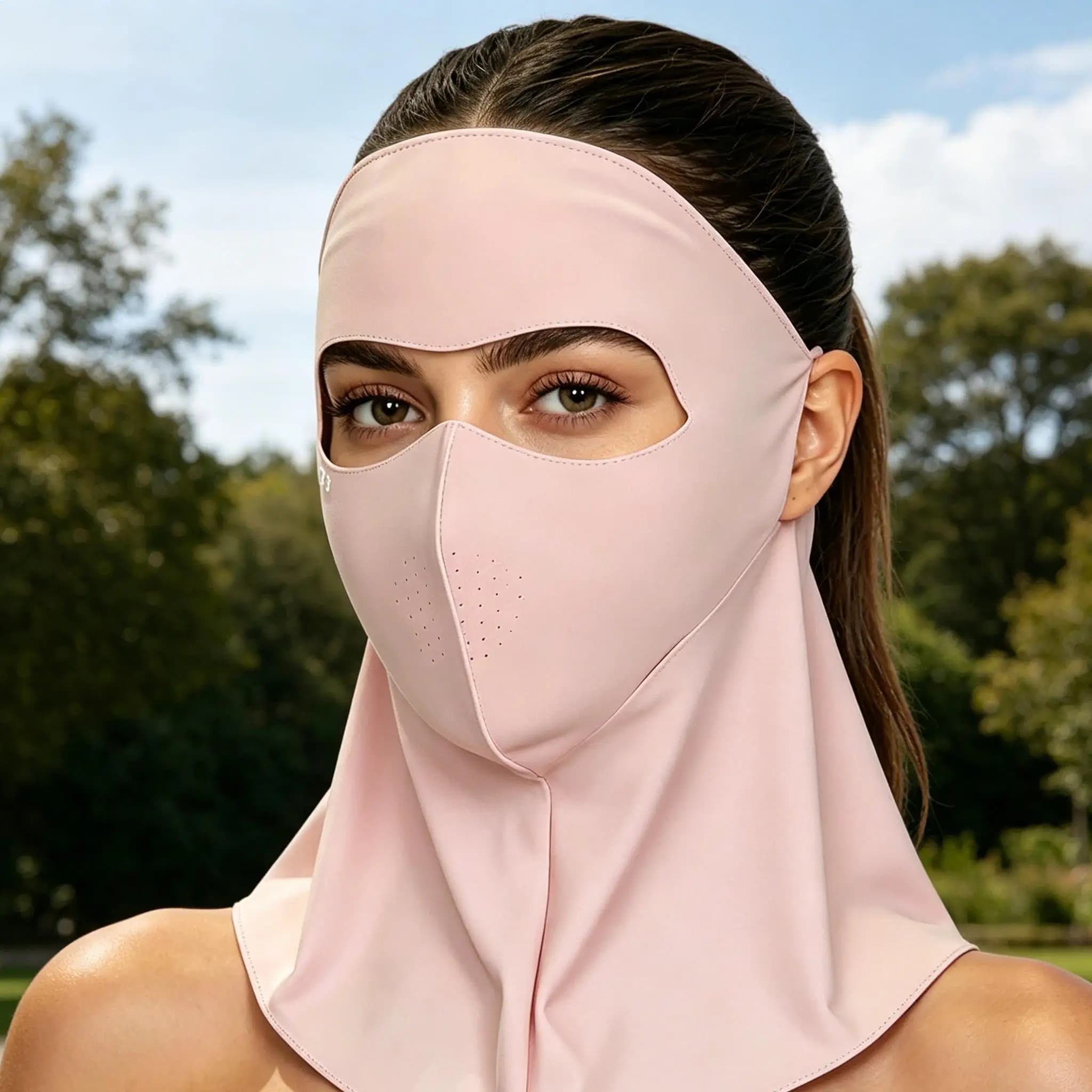 Sunscreen Summer Neck Face Mask UV Protection Breathable Ice Silk Sun Protection Masks Veils Outdoor Sport Face Cover Mask Scarf