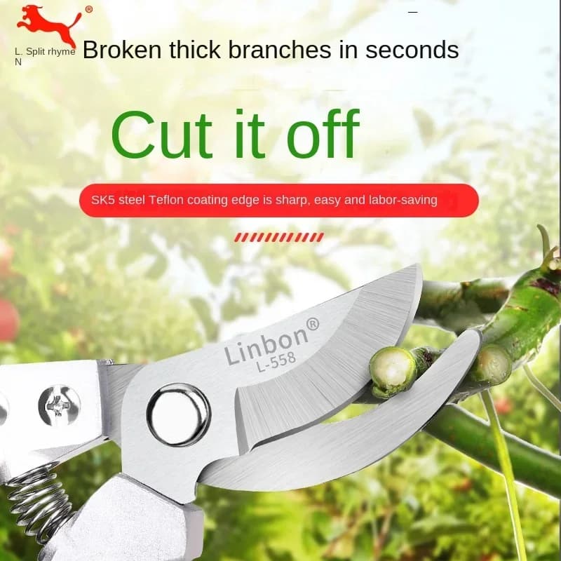 LINBON Pruner Cut Plant Trim Horticulture Secateur Shrub Garden Scissor Tool Branch Shear Orchard Pruning Shears