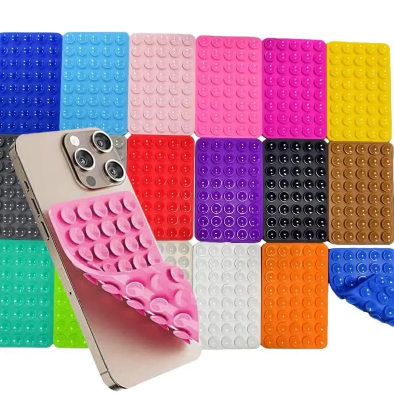 Supporto per telefono cellulare in silicone con ventosa a doppia faccia, 40 ventose, staccabile, antiscivolo, 1/3 pezzi