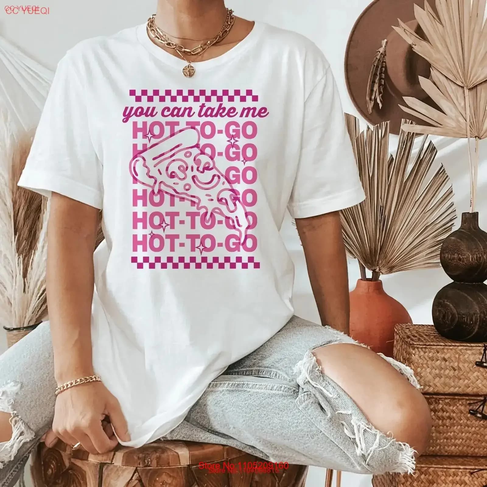 Hot 2 Go HeavyweighT T Shirt Divertente Sassy per la studentessa universitaria Testi di canzoni Design illustrato a mano Cultura pop vintage
