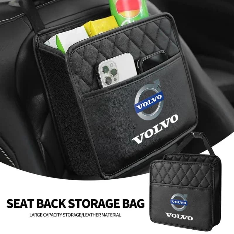 Organizer per auto, scatola portaoggetti interna in pelle per Volvo XC90 V90 V60 XC60 V40 S80 S60 S90 C40, tappo valvola