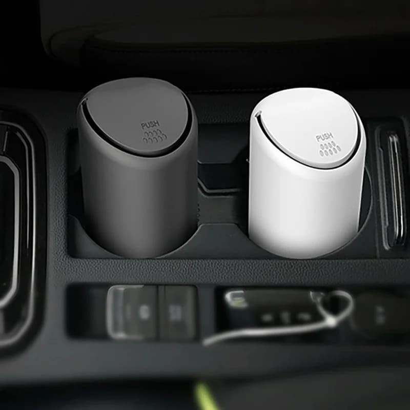 black/white Car Garbage Can Car Trash Silicone Convenient sanitary noiseless storage box