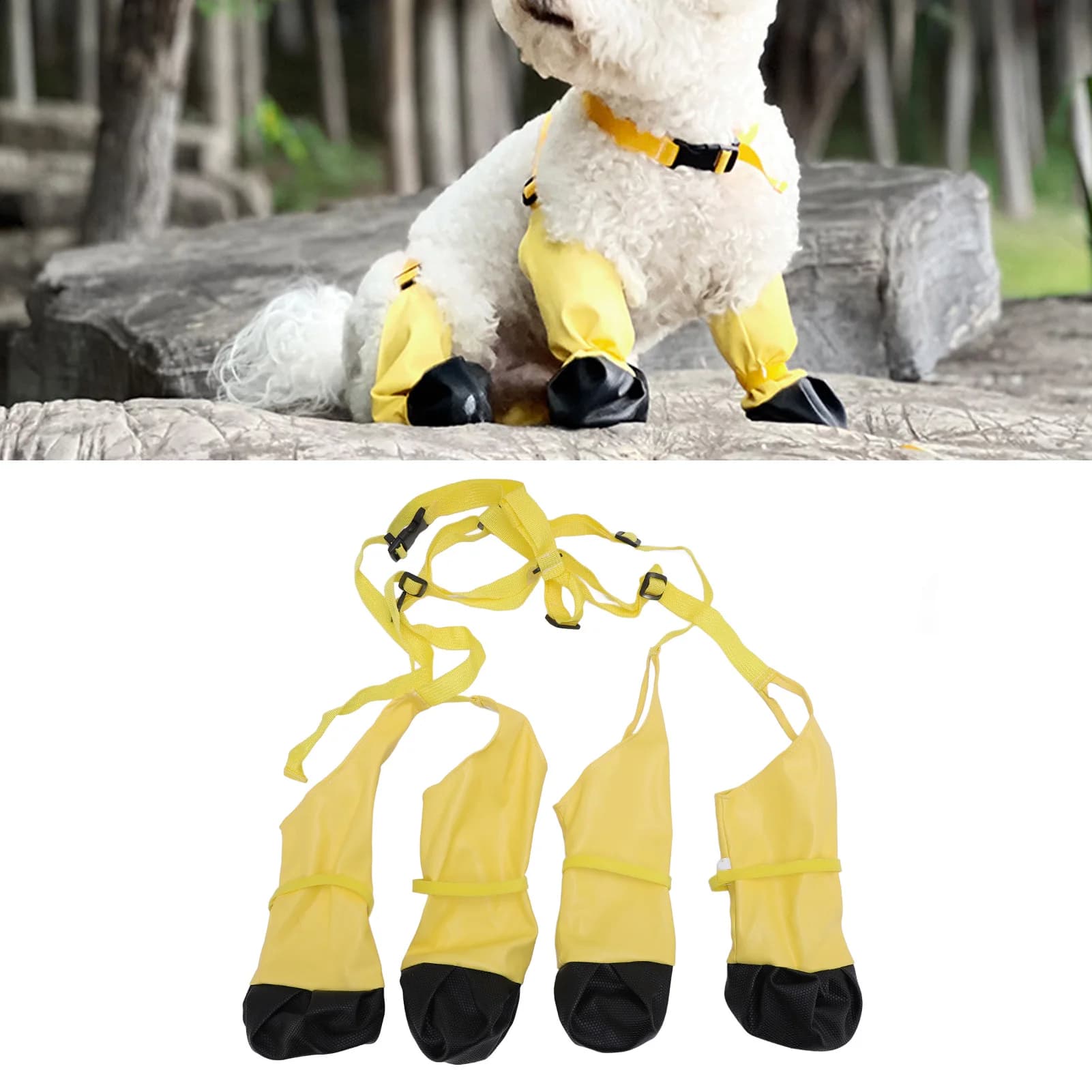 Stivali per cani Stivali con bretelle per cani Impermeabilizzazione a prova di abrasione Antiscivolo Leggings per stivali per cani per animali domestici Leggings per stivali per cani