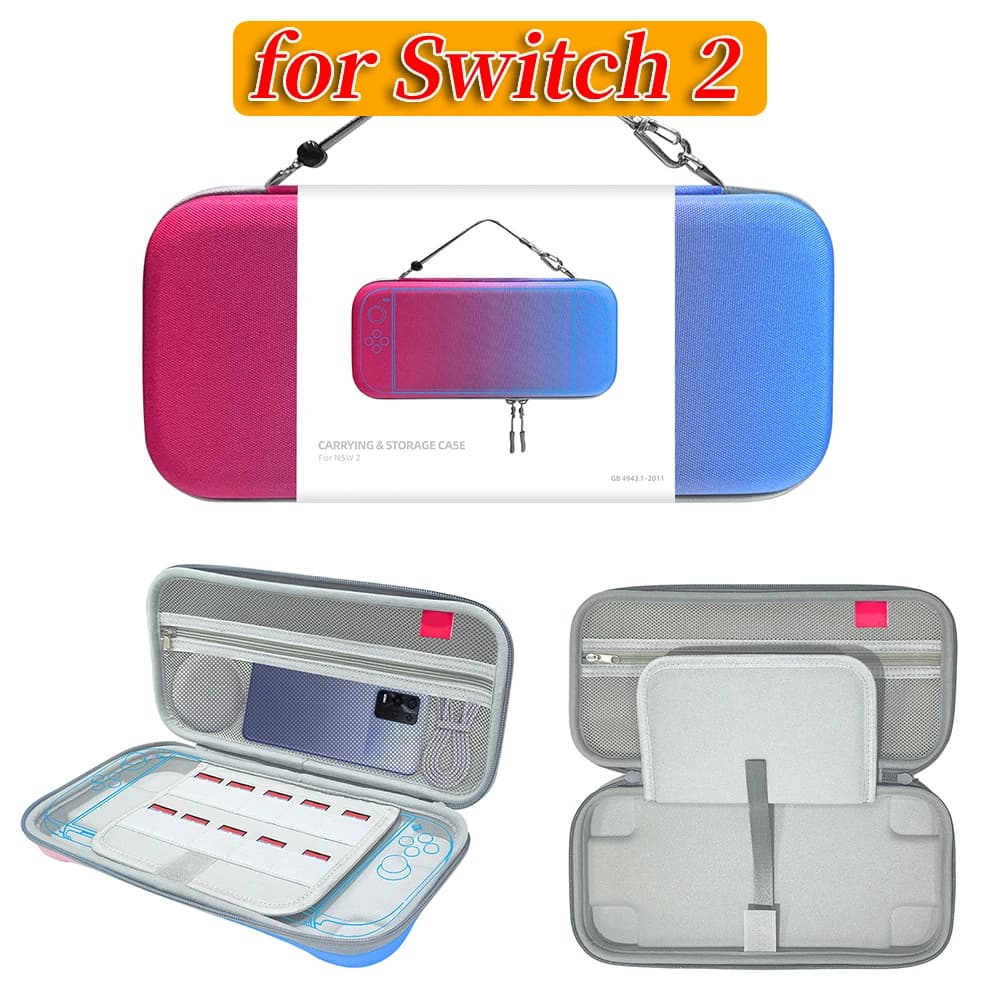 Custodia da viaggio per Nintendo Switch 2 Custodia protettiva antiurto con guscio rigido in EVA Custodia protettiva per accessorio console NS 2