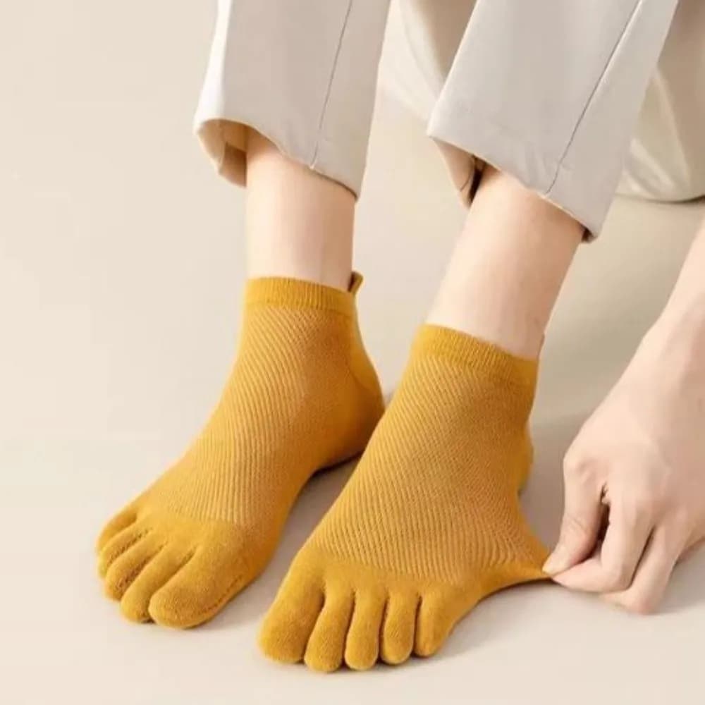 Hosiery Men's Five Finger Socks Mesh Low Cut Anti-slip Five Toe Socks Cotton Separate Fingers Sports Socks Hiking