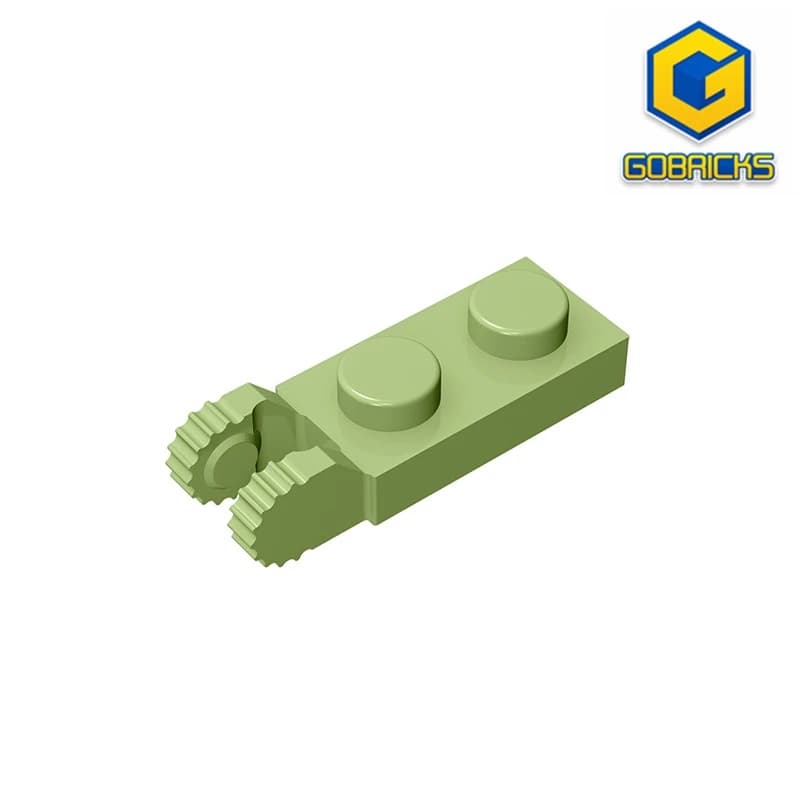 Parti MOC GDS-821 piastra 1 x2 con forcella/verticale/estremità piastra incernierata lato singolo (denti) compatibile con i giocattoli per bambini lego 44302
