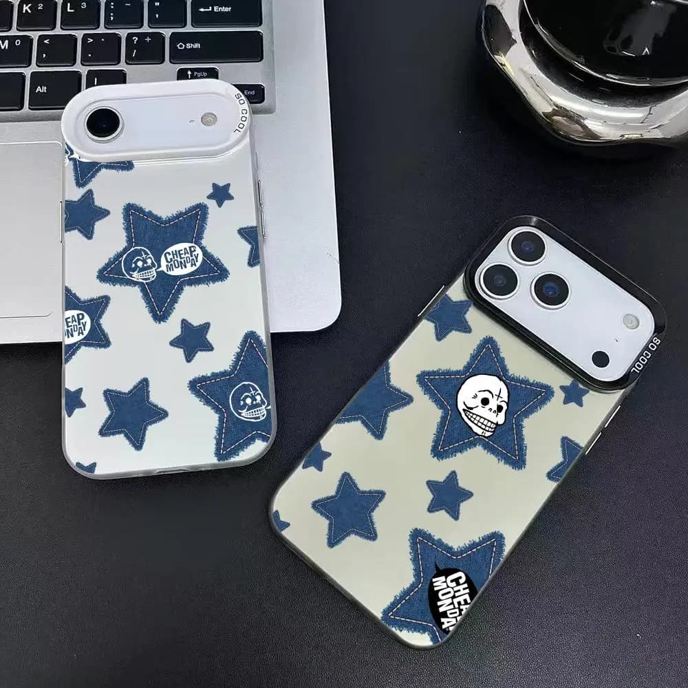 Custodia per iPhone 17 16 15 14 13 12 Pro Max Air Opaca Laser Aurora Antiurto, Stile Pop-up alla Moda - C-Cheap Monday