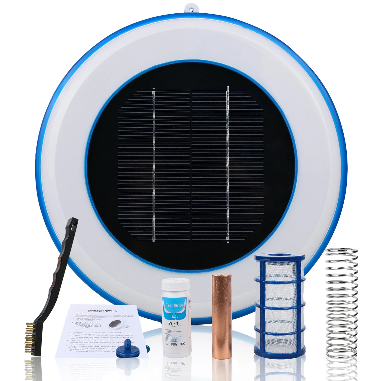 Swimming Pool Water Purifier Solar Pool Lonizer Copper Silver Ion Kits Tool for Outdoor Pool Hot Tubs SPA Cleaning Algae Remover