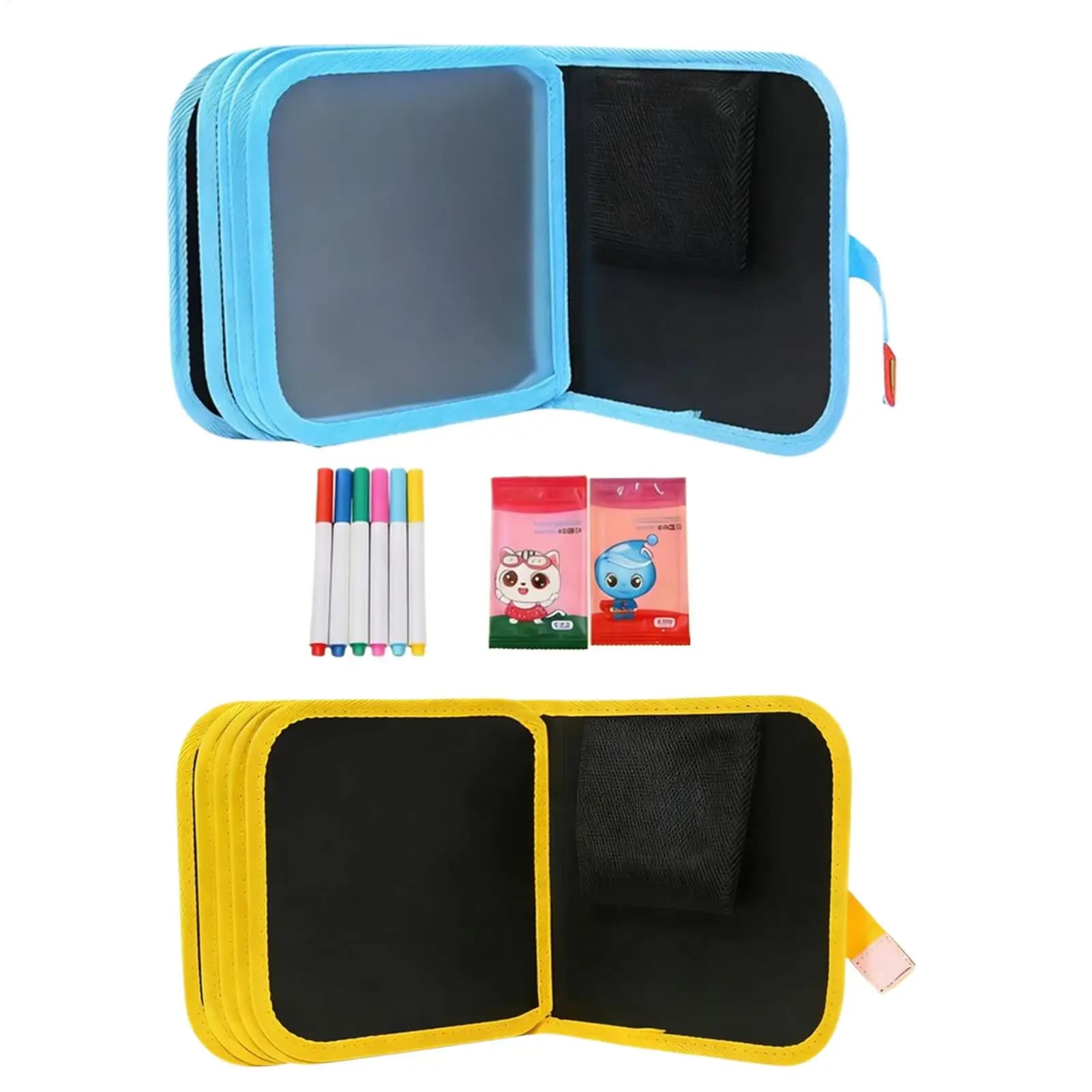Libro da Disegno Riutilizzabile con 12 Penne, Libri da Colorare ad Acqua per Bambini, Kit di Pittura per Attività Artistiche Scolastiche