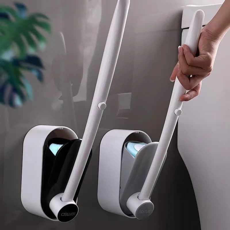 Bacchette per WC usa e getta Spazzola per pulizia WC e bagno con testine di ricarica per set di spazzole da bagno Tiolet Accessori