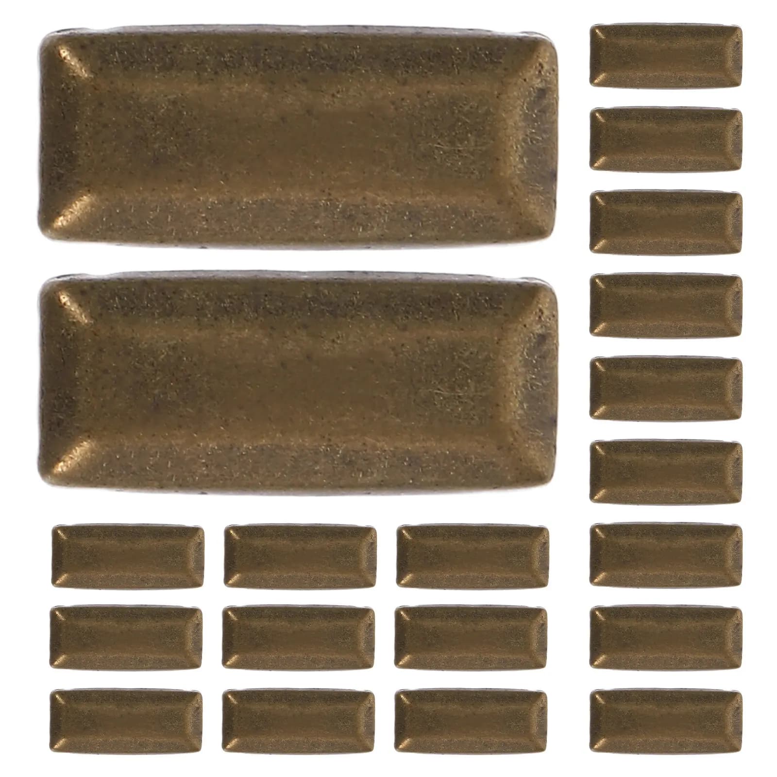 100 Pezzi Borchie Rettangolari in Rame Metallico Rivetti Flatback per Decorazione Fai-da-te di Abbigliamento, Borse, Cinture, Scarpe, Accessori Stile Punk