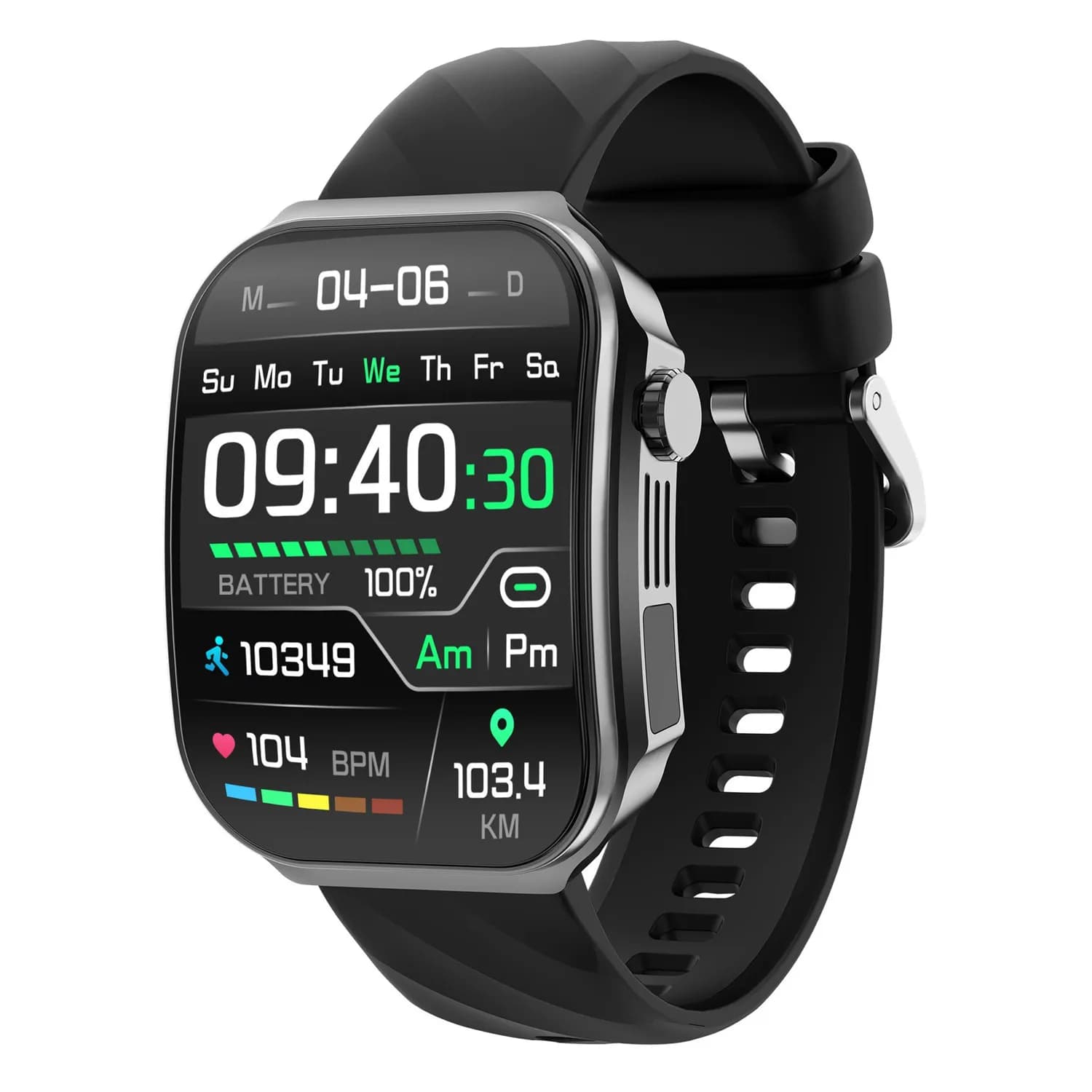 Smartwatch con Schermo Curvo HD da 2,2'' per Uomo e Donna, Chiamate Bluetooth, Musica, Monitoraggio Frequenza Cardiaca, Fitness Tracker, Torcia
