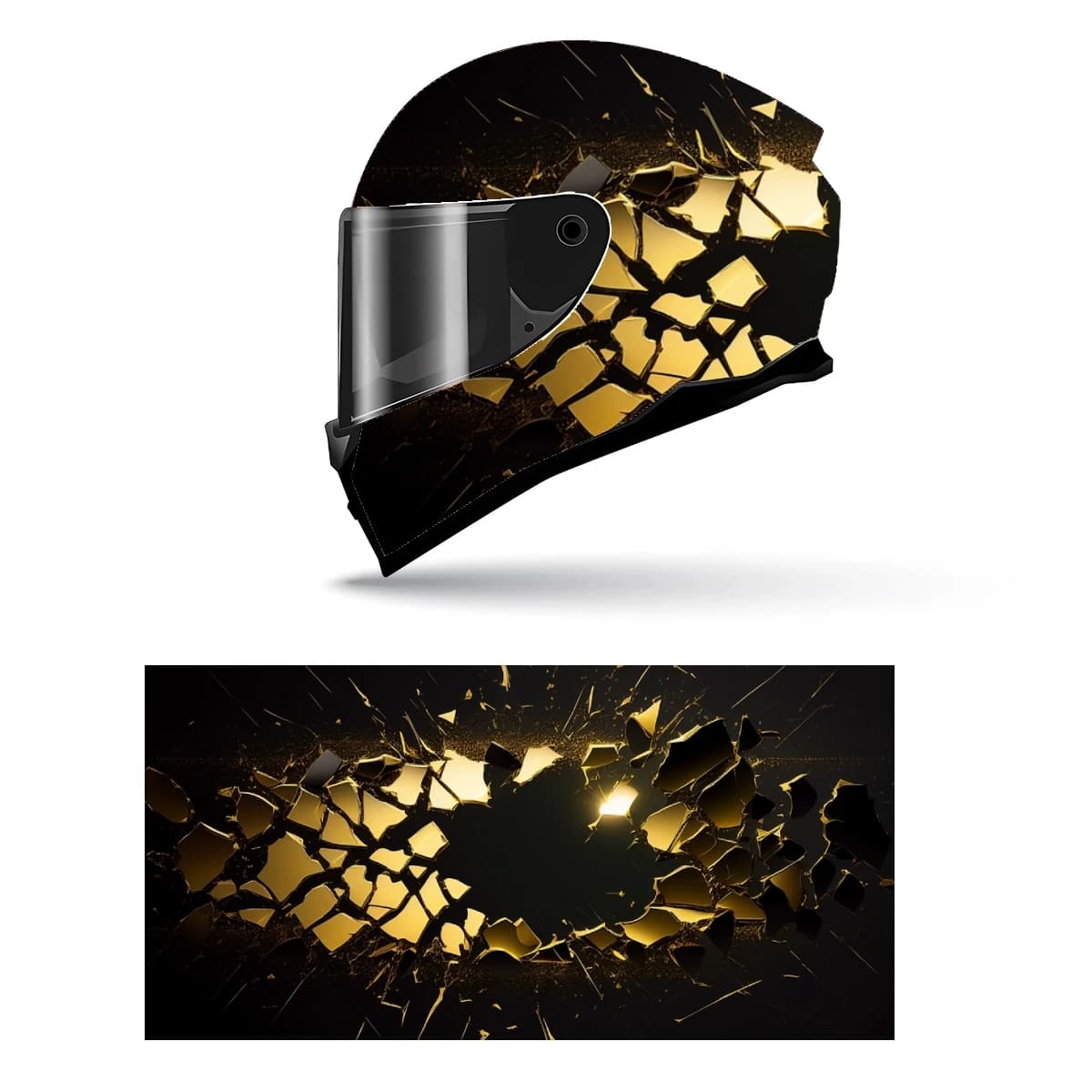 Abstract Crushing Surface Full Helmet Wrap Sticker casco da moto Racing Graphic Decal Vinyl Wrap Helmet adesivo decorativo