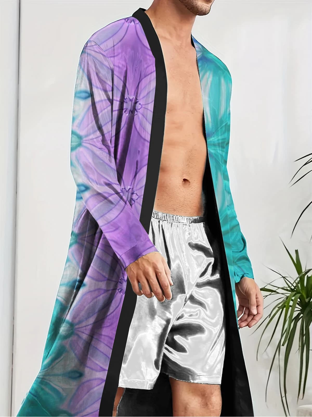 1pcs Men's Robes 2026 Spring/Summer Robes Funny pajamas Bathrobe men Graphic Bathrobe Breathable 3D Printed Men's bathrobe