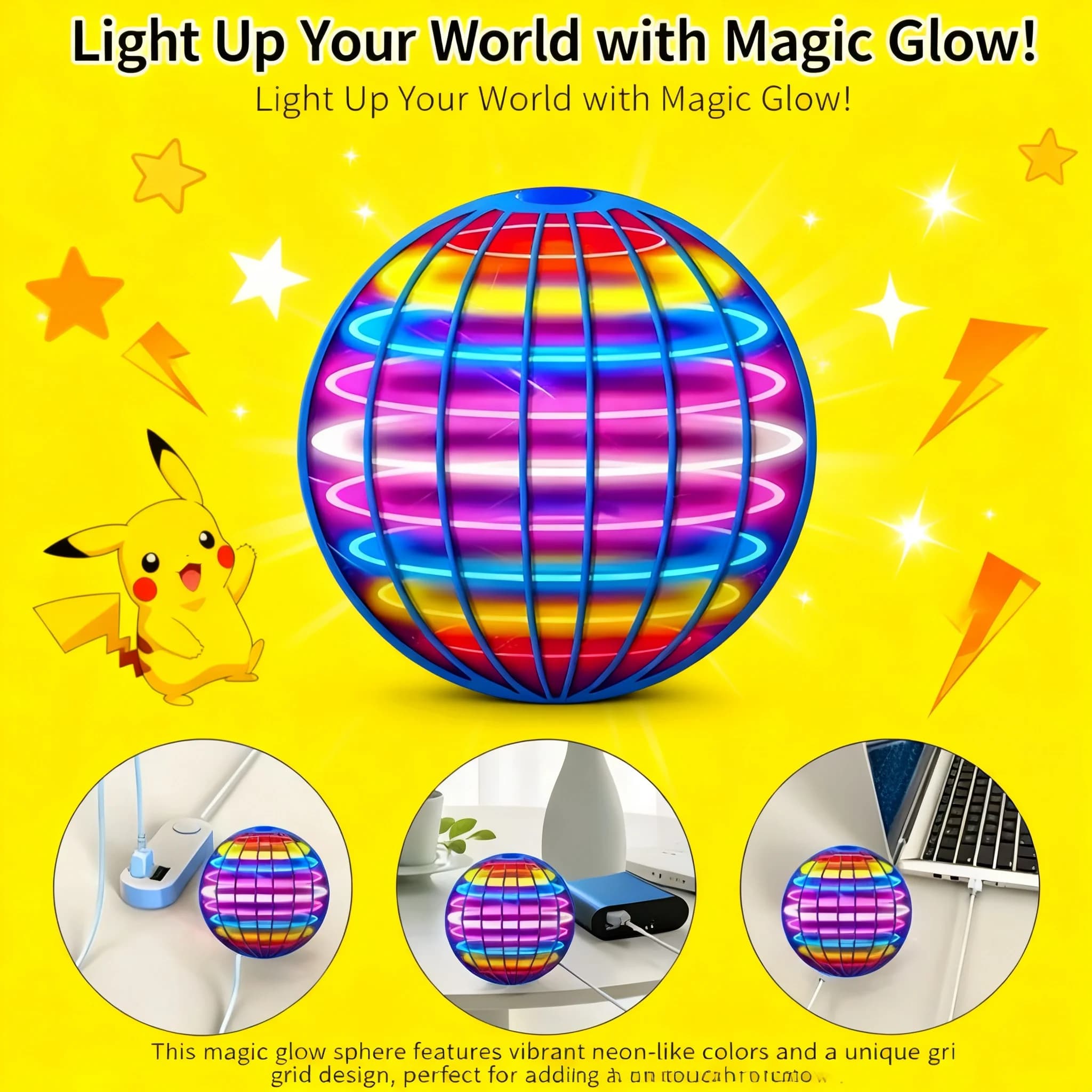 Giocattolo Volante 2025 Controllato a Mano, Boomerang Luminoso, Fidget Spinner con Luci Magiche