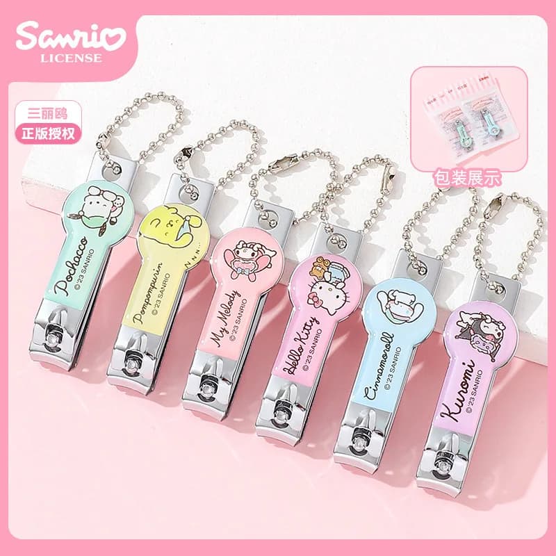 Sanrio Anime Hello Kitty Nail Cutters for Girls, Cartoon Cartoon Cute Kuromi, Nail Scissors Flats and Bevels for Manicure and Pedicure, Accessories Toy