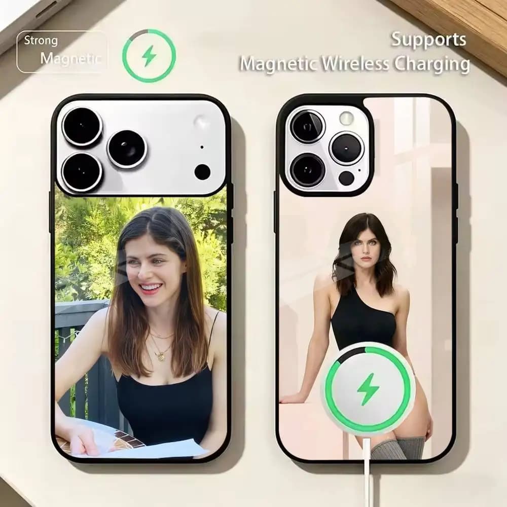Actor A-Alexandra Daddario Phone Case For IPhone11,12,13,14,15,16,17 Pro Max Plus Wireless Charger Cover Funda