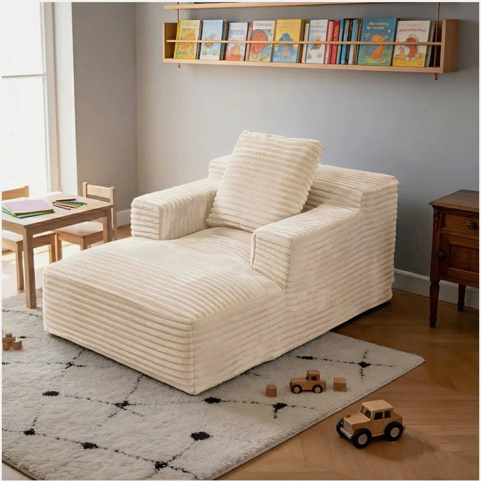 46.3-inch Velvet Sofa Bed with Deep Seat & Reclining Backrest — Convertible Lounge Chair for Living Room or Bedroom, Soft Cloud-Like Cushioning, Easy-Fold Design, No Tools Needed