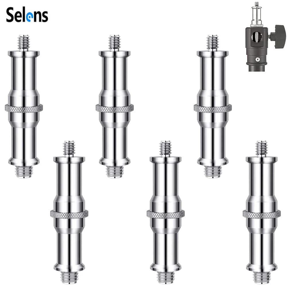Selens 3 pezzi standard da 3/8 a 1/4 vite filettata adattatore per supporto luce treppiede kit da studio fotografico montaggio testa a sfera illuminazione flash