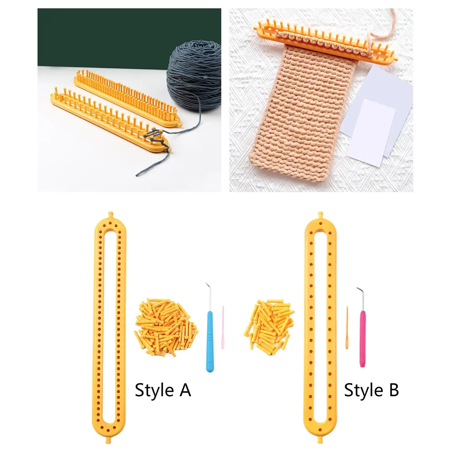 Knitting Loom Beginner Kit ABS Plastic Weaving Tools DIY Machine for Scarf Shawl Lightweight