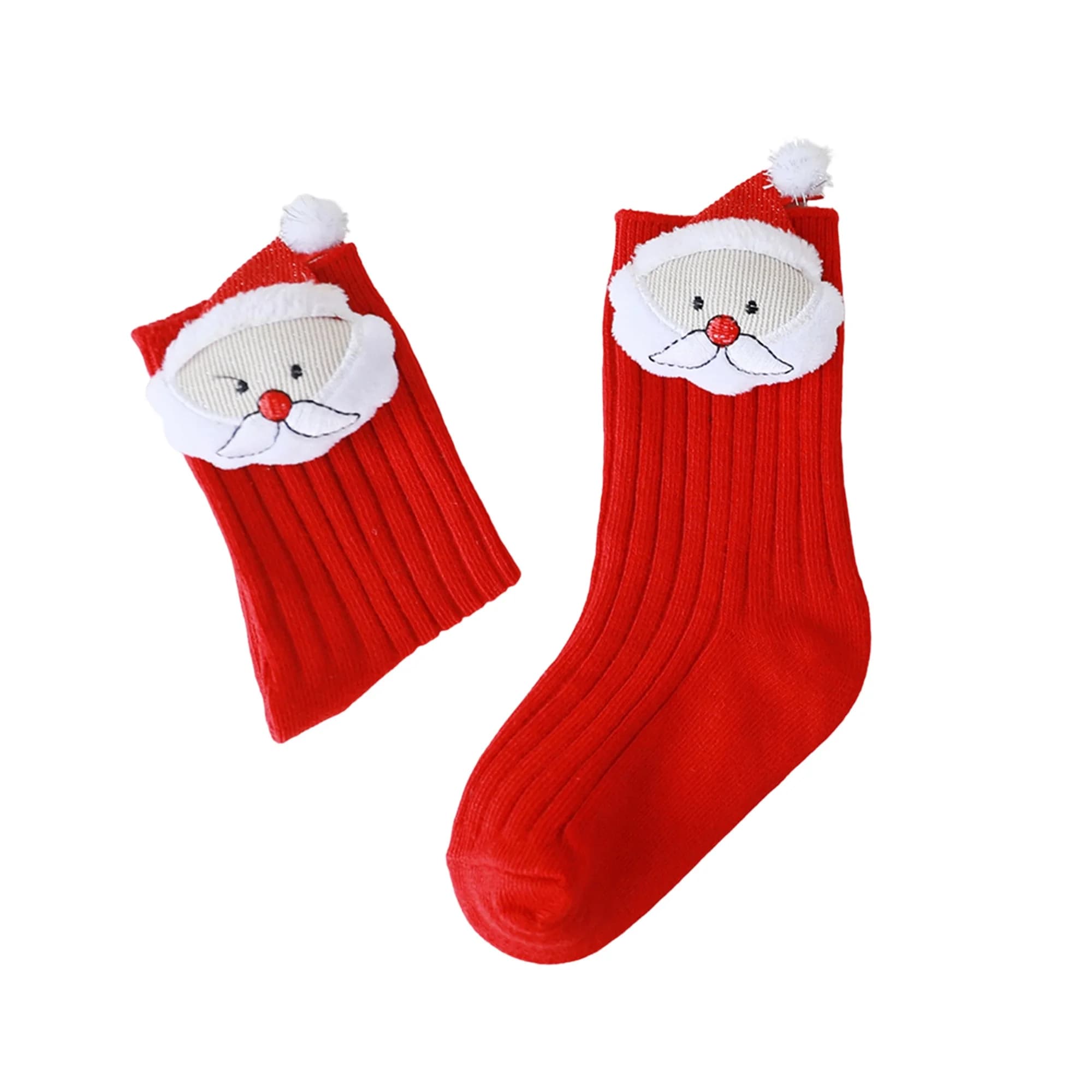 Calzini natalizi per bambine e ragazzi Simpatico cervo ripieno Babbo Natale Stella Albero Decorazione bambola Calzini in maglia al polpaccio