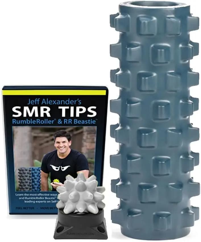 RumbleRoller Original Superset, Complete Deep Tissue Massage and Muscle Recovery Kit, Foam Roller and Massage Ball Set