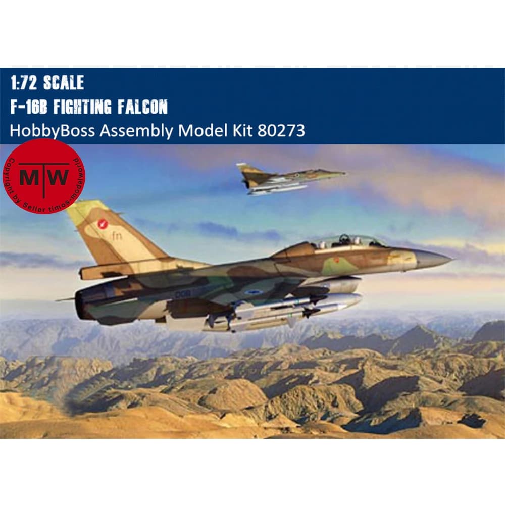 HobbyBoss 80273 Scala 1/72 F-16B Fighting Falcon Fighter Kit modello di aereo in plastica militare