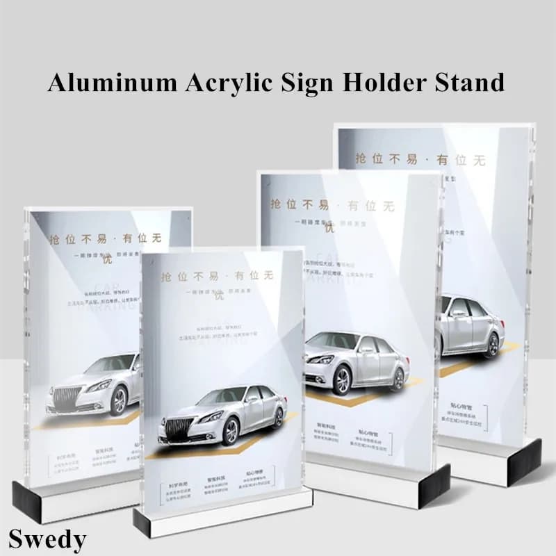 A4 210x297mm Immagine in alluminio Cornice per poster Porta cartello in acrilico Espositore Menu Porta carta Etichetta prezzo Bordo