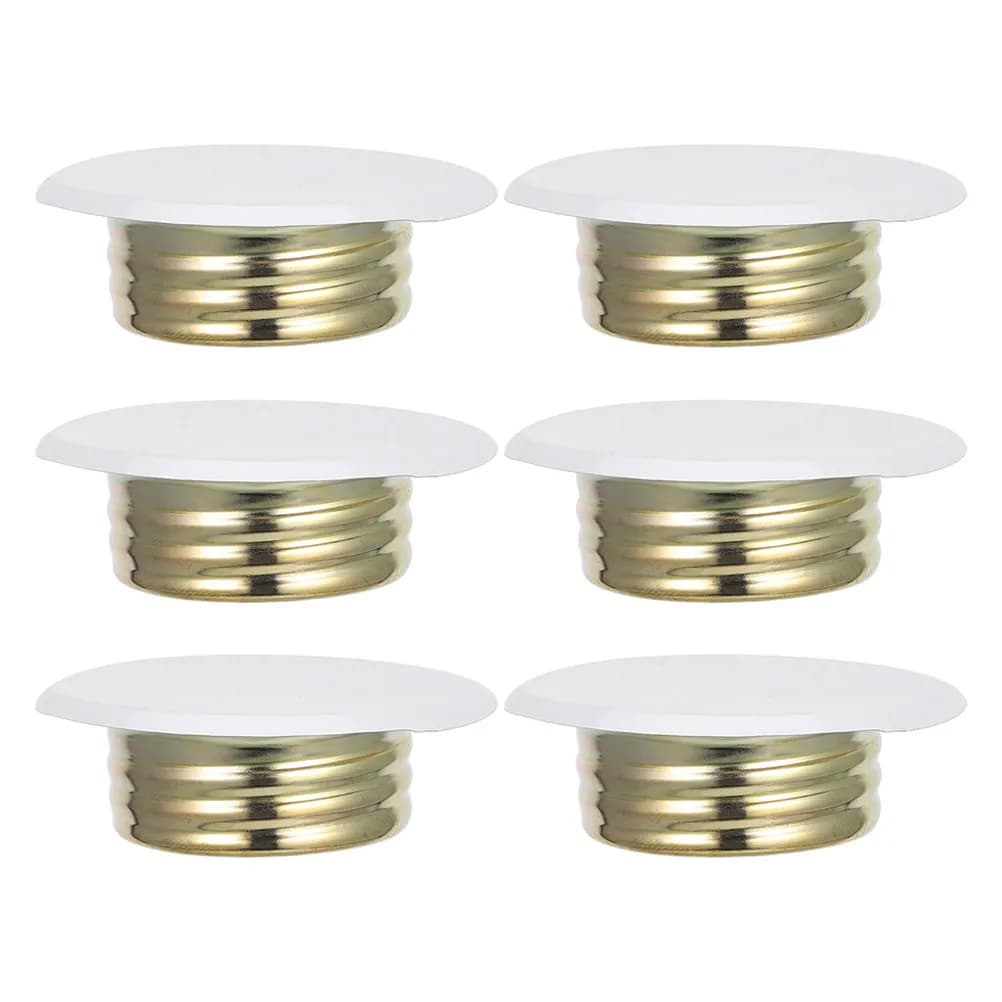 6 Pieces Iron Covers for Sprinkler Fire Fighter, Hidden Ceiling Plates for Protection Systems Heads Fire Fighter Residential and Commercial