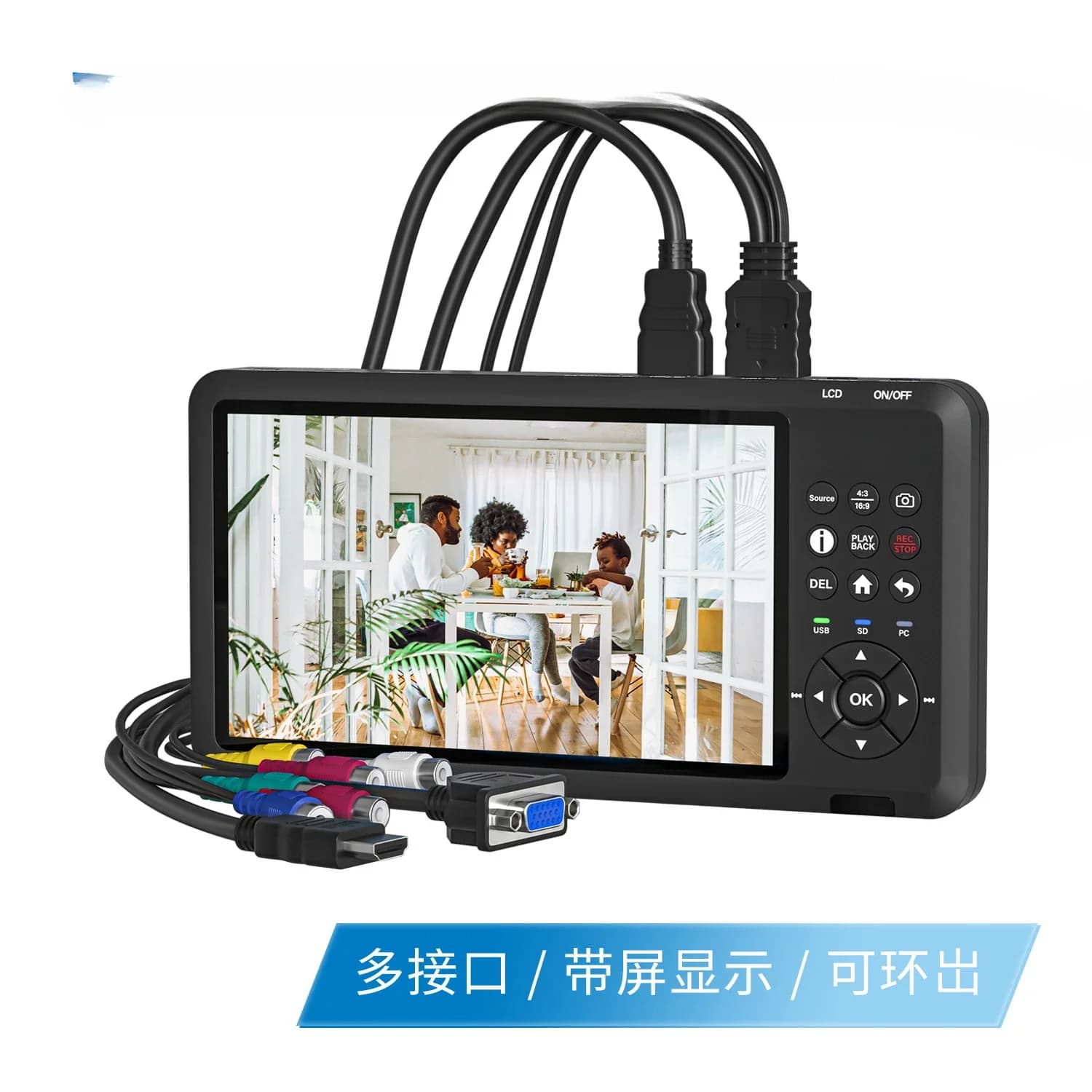 Multi-interface composite video card U disk recording endoscope HDMI high-resolution video capture and recording