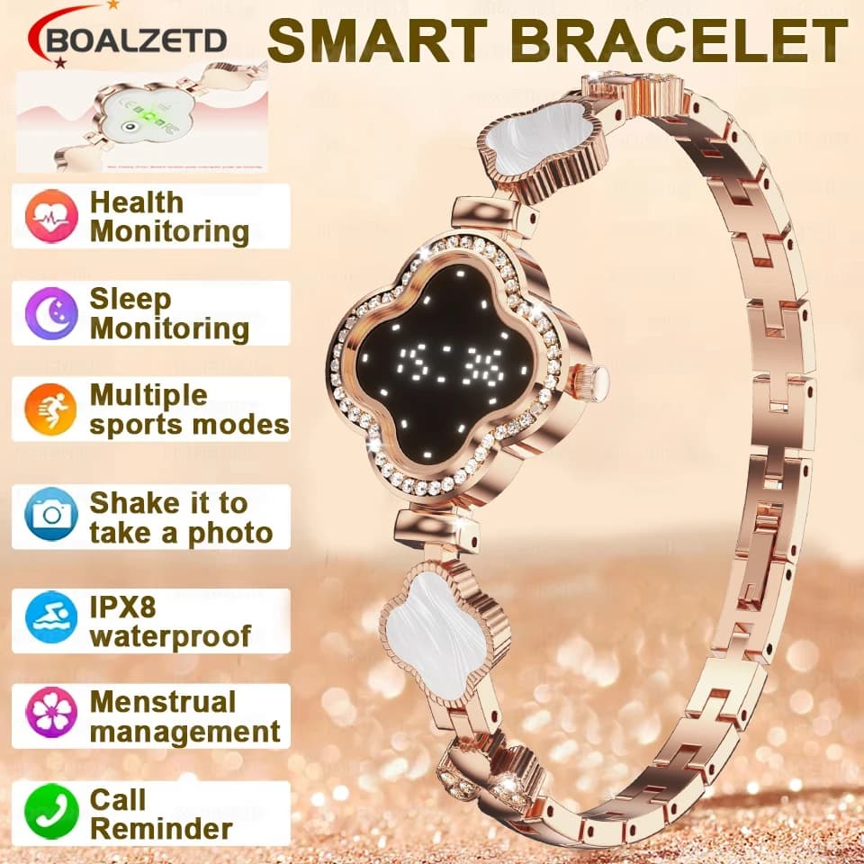 Nuovo Braccialetto Smart 2026 con Pedometro per Nuoto e Sport, Impermeabile IP67, Monitoraggio Frequenza Cardiaca e Sonno, Regalo per Donne