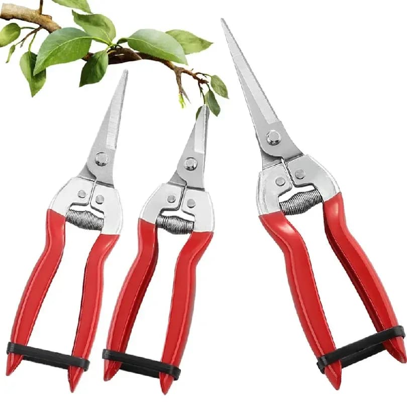 Set of 3 Gardening scissors, Potting shears with Micro spikes, Sheathers for Leaves, Planter Scissors