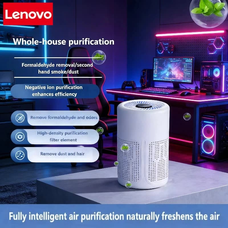 Il mini filtro HEPA per purificatore d'aria da tavolo con tecnologia agli ioni negativi elimina gli odori di formaldeide, particelle di fumo e polvere