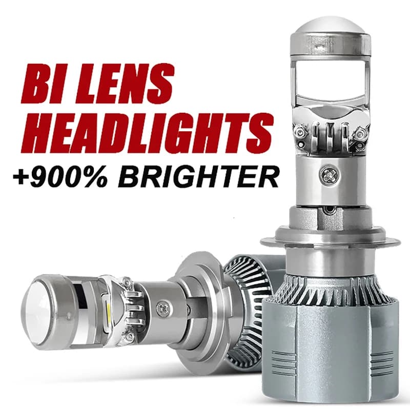 2 Pezzi H7 H11 LHD Fari LED con Mini Proiettore a Lente 9005 Lampadine per Fari Auto Canbus 6000K per Auto/Moto 12V 30000LM