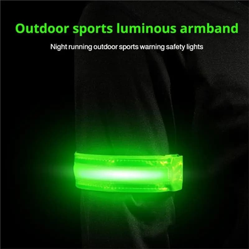 A53M-USB Charging LED Light 2PCS Luminous Armband Bracelet Night Safety Belt For Outdoor Sports Running Cycling