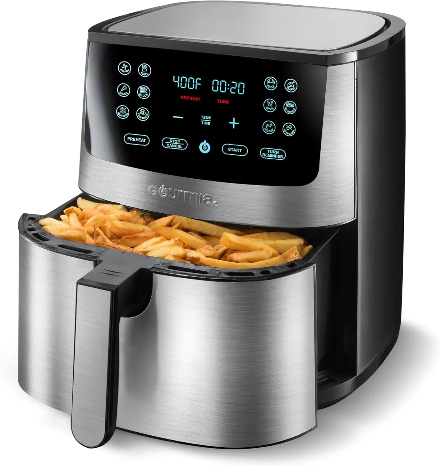 Digital Air Fryer with 8 Quarts XL Basket, 12 Pre-set Programs and Dishwasher Washing Machine for a Sana Kitchen