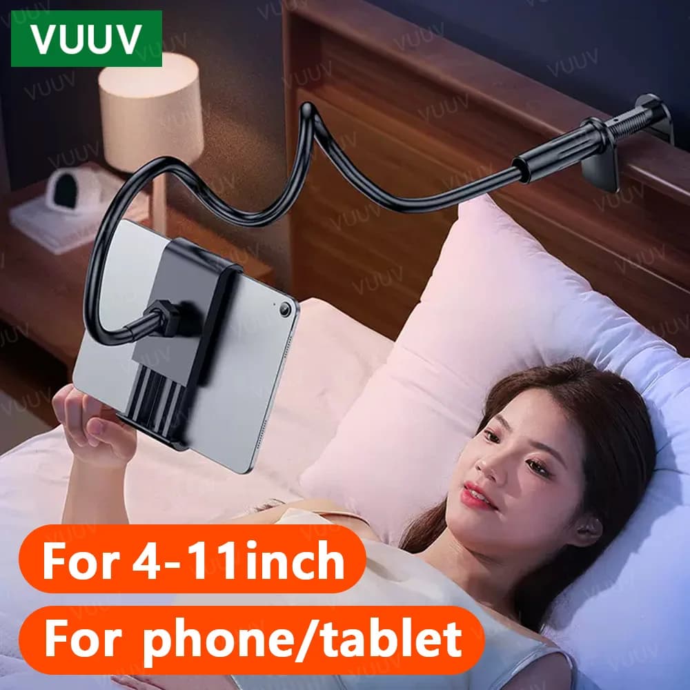Staffa per tablet per scrivania da letto Supporto per tablet a collo di cigno Morsetto flessibile per braccio lungo Supporto per tablet da 11 pollici per smartphone Redmi Lenovo Pad